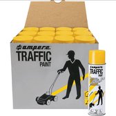 12-pack Ampere Traffic paint markeerverf, geel, 500 ml