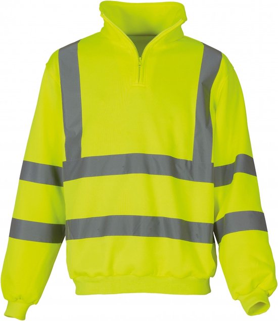 Portwest Hi-Vis Zipsweater with hood and zipper Size