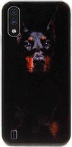 ADEL Siliconen Back Cover Softcase Hoesje Geschikt voor Samsung Galaxy A01 - Dobermann Pinscher Hond