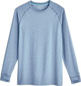 Coolibar - UV Shirt voor heren - Longsleeve - LumaLeo - Lichtblauw - maat XXL