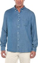 Coolibar - UV-werend overhemd voor heren - Spencer Chambray - Licht Indigo - maat XXL