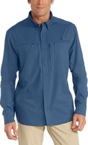 Coolibar - UV Overhemd voor heren - Baraco - Navy - maat XXL