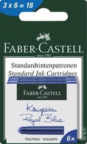 Faber Castell Inktpatronen FC BC 3x - 6 patronen. Koningsblauw