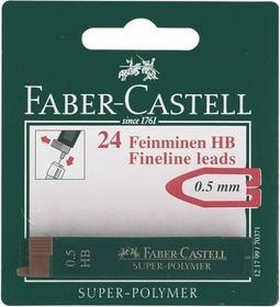 Foto: Faber castell potloodstiftjes fc 0 5mm hb super polymer 2 st blister