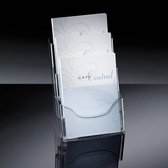 Folderhouder Sigel tafelmodel 3xA4 transparant acryl