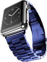 Strap-it Band geschikt voor Apple Watch - stalen band - blauw - Maat: 38 - 40 - 41mm