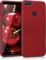 kwmobile telefoonhoesje voor Huawei Enjoy 7S / P Smart (2017) - Hoesje voor smartphone - Back cover in donkerrood