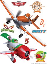 Disney muursticker Planes rood, oranje en wit - 600132 - 65 x 85 cm