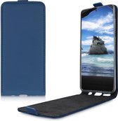 kwmobile hoesje voor met Samsung Galaxy A51 - Flip cover met magnetische sluiting in donkerblauw