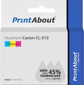 PrintAbout huismerk Inktcartridge CL-513 3-kleuren Hoge capaciteit geschikt voor Canon