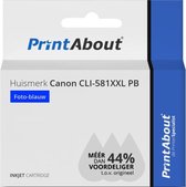 PrintAbout huismerk Inktcartridge CLI-581XXL PB Foto-blauw Extra hoge capaciteit geschikt voor Canon