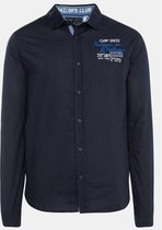 Camp David ® Shirt met gestreepte banden op de mouwen, donkerblauw