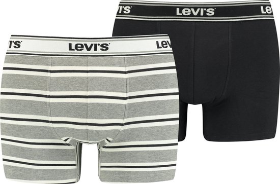 Levi's - Men Sporty Stripe B 2-pack - Grey Melange/Black