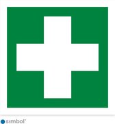 Simbol - Autocollants First Aid - Premiers secours (E003) - Qualité Durable - Taille 5 x 5 cm.