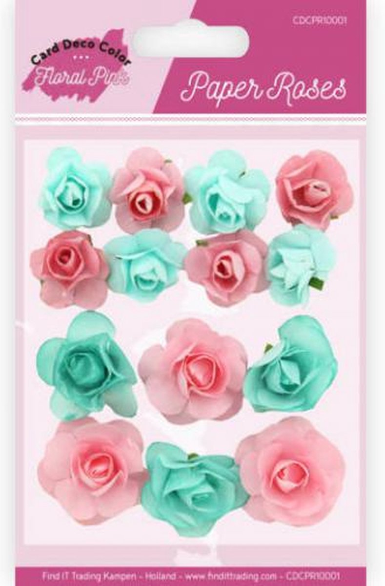 Papieren Rozen - Floral Pink van Card Deco Color