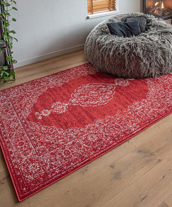 Vintage vloerkleed Joy de Vivre Pixel - rood 270x370 cm