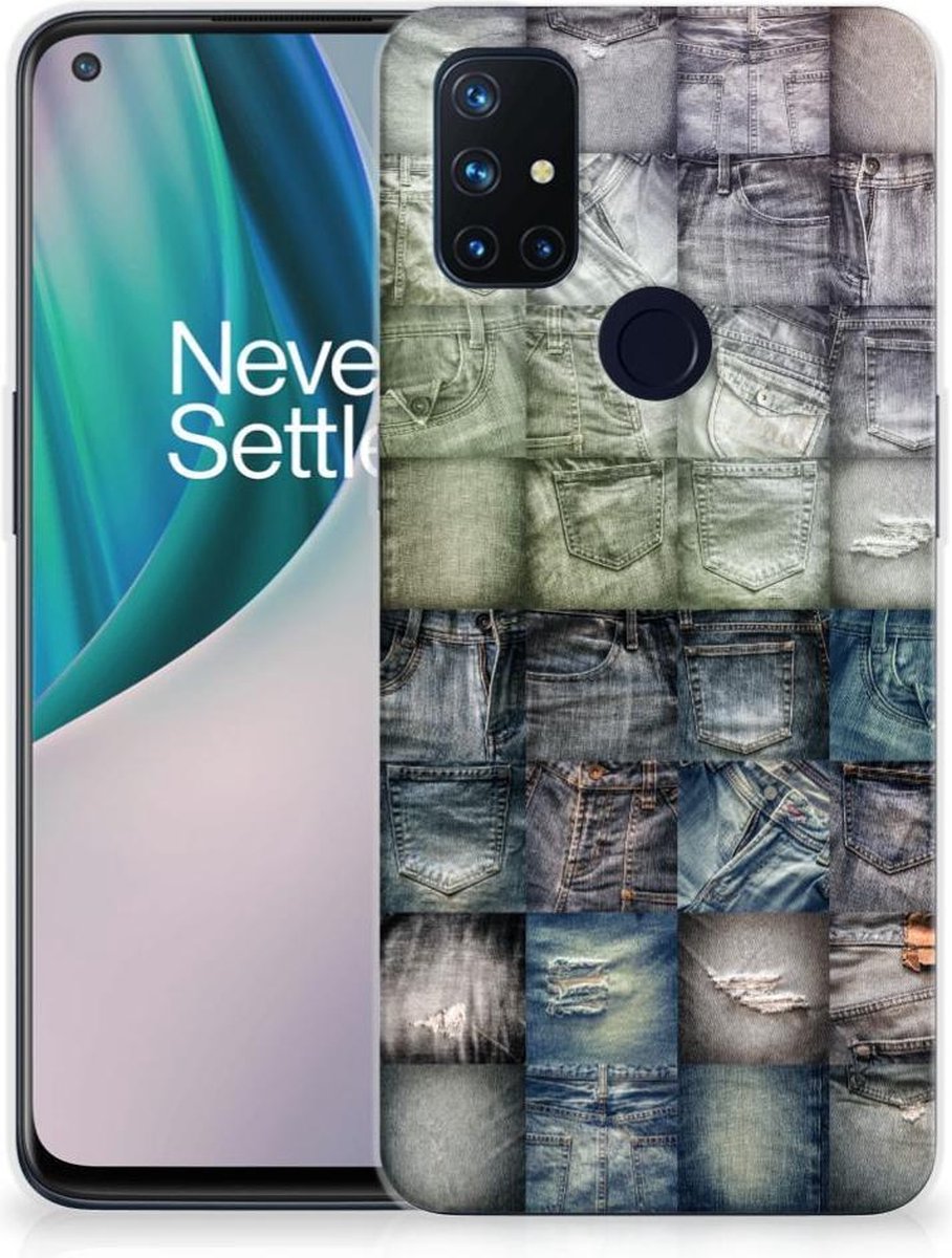 Silicone Back Cover OnePlus Nord N10 5G Spijkerbroeken