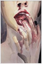 JUNIQE - Poster met kunststof lijst Bombastic Twaddle -13x18 /Grijs &