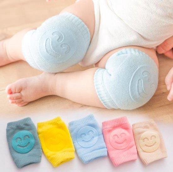 Baby Kniebeschermers - Kruipen - Smiley - Turquoise - Baby kniepads -  Unisex - 6... | bol.com