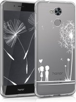 kwmobile telefoonhoesje voor Honor 6C - Hoesje voor smartphone in wit / transparant - Paardenbloemen Liefde design