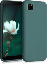 kwmobile telefoonhoesje voor Huawei Y5p - Hoesje voor smartphone - Back cover in blauwgroen