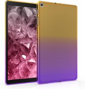 kwmobile hoes voor Samsung Galaxy Tab A 10.1 (2019) - siliconen beschermhoes voor tablet - Tweekleurig design - geel / paars / transparant