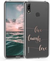kwmobile telefoonhoesje voor Huawei Y7 (2019) / Y7 Prime (2019) - Hoesje voor smartphone - Live Laugh Love design
