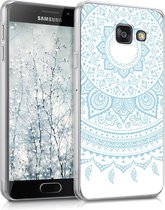 kwmobile telefoonhoesje voor Samsung Galaxy A3 (2016) - Hoesje voor smartphone in lichtblauw / wit - Indian Sun design