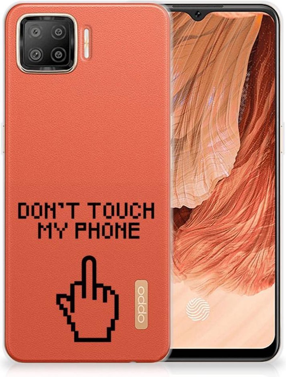 OPPO A73 4G Silicone-hoesje Finger Don't Touch My Phone