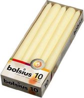 Bolsius Dinerkaars Gotische kaars 245/24 doos 10 Ivoor (per 12 stuks)