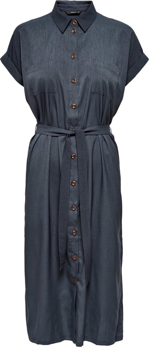 ONLY ONLHANNOVER S/S SHIRT DRESS WVN Dames Jurk - Maat 38