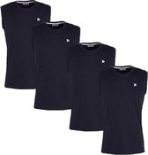 Donnay T-shirt zonder mouw - 4 Pack - Tanktop - Sportshirt - Heren - Maat XL - Donker blauw