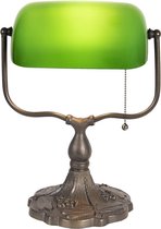 Bureaulamp Tiffany 27*20*36 cm E27/max 1*60W | Groen | 5LL-1144GR | Clayre & Eef