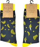 Juleeze Grappige Sokken Unisex maat 35-38 Meerkleurig Katoen, Polyester Bananen Dames Heren Sokken Grappige Sokken