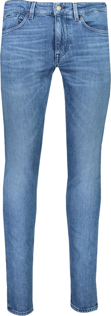 Hugo Boss Jeans Blauw Getailleerd - Maat W38 X L34 - Heren - Lente/Zomer Collectie - Katoen;Elastaan