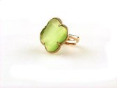 model Fiori ring in zilver roze verguld groen