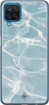 Samsung A12 hoesje siliconen - Aqua | Samsung Galaxy A12 case | blauw | TPU backcover transparant