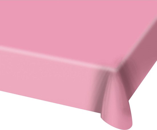 2x stuks tafelkleed van roze plastic 130 x Tafellakens/tafelkleden voor... | bol.com