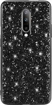 Mobigear Glitter Backcover Hoesje - Geschikt voor OnePlus 8 - Gsm case - Zwart