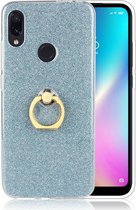 Xiaomi Redmi 7 Hoesje - Mobigear - Glitter Ring Serie - Hard Kunststof Backcover - Blauw - Hoesje Geschikt Voor Xiaomi Redmi 7
