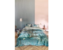 Kardol Canopy Dekbedovertrek - Eenpersoons - 140x200/220 cm - Blauw Groen