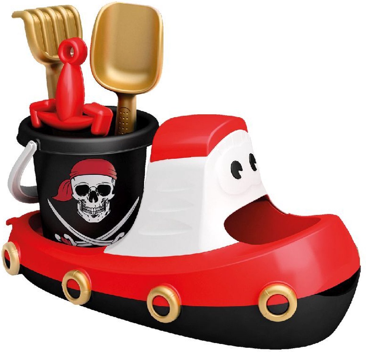 Strandset in Piratenboot 5-delig