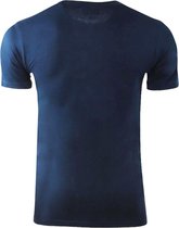 Ballin - Heren T-Shirt - Ronde Hals - Regular Fit - Navy - Neon Groen