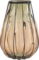 J-Line Vaas Fusion Glas/Metaal Taupe Large