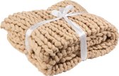 J-Line Plaid Gebreid Acryl Creme
