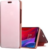Mirror Clear View Horizontale Flip PU Leather Case voor Xiaomi Mi 8 SE, met houder (Rose Gold)