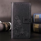 Voor Huawei Mate 30 Lite / Nova 5i Pro Lucky Clover Pressed Flowers Pattern Leather Case, met houder & kaartsleuven & portemonnee & draagriem (zwart)