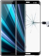 Let op type!! 0.3 mm 9H oppervlaktehardheid 3D gebogen rand volledig scherm gehard glas film voor Sony Xperia XZ3 (transparant)