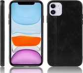 Voor iPhone 11 schokbestendig naaien koe patroon Skin PC + PU + TPU Case (zwart)