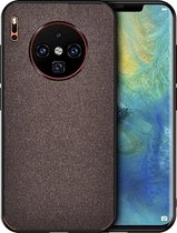 Voor Huawei Mate 30 schokbestendige doektextuur PC + TPU beschermhoes (bruin)